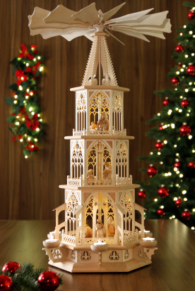 Original Tilgner Weihnachtspyramide aus dem Erzgebirge